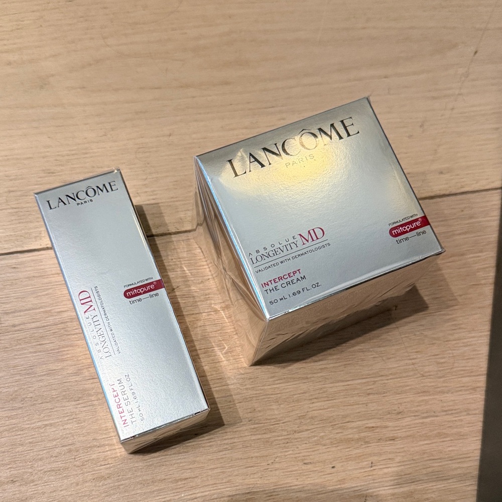 Lancôme Absolue Longevity MD Intercept The Cream + Serum Duo BNIB